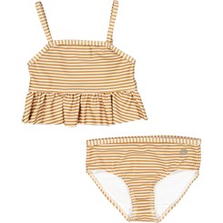 Wheat bikini Lærke - Golden green stripe